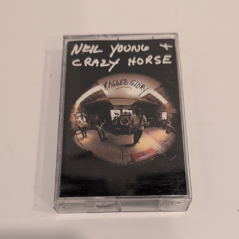 3/$20  Neil Young & Crazy Horse "Ragged Glory" Cassette - Black Artwork